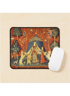 Lady And The Unicorn Medieval Tapestry Mouse Pad Multicolour