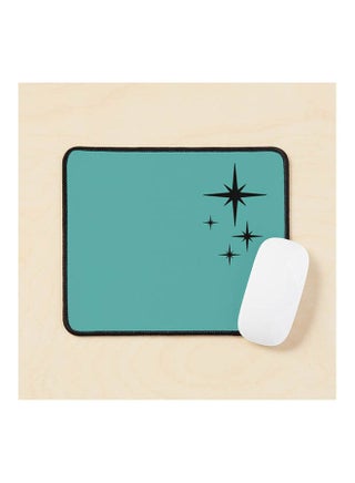 1950S Atomic Age Retro Starburst In Turquoise And Black Mouse Pad Multicolour - v1643478682/N52497420A_1