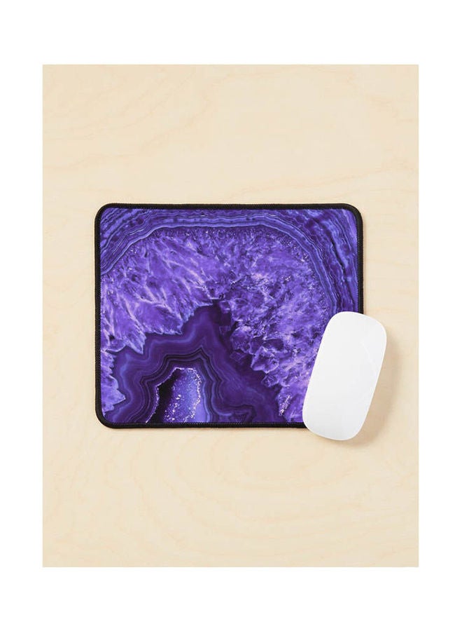 Ultra Violet Agate Faux Mineral Gemstone Mouse Pad Multicolour