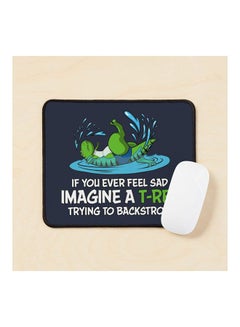 T Rex Dinosaur Hates Backstroke Swimming Mouse Pad Multicolour