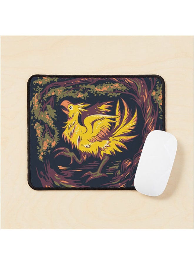 Chocobo With Blossoms Mouse Pad Multicolour