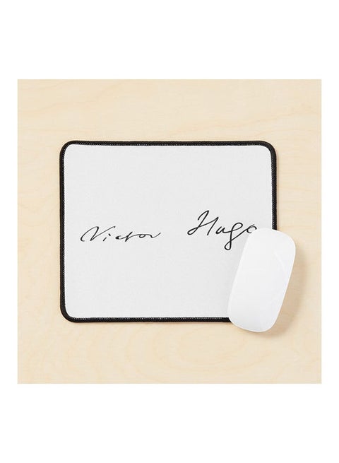 Signature Of Victor Hugo Mouse Pad Multicolour