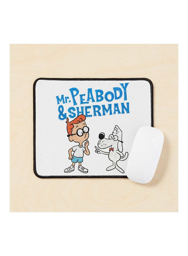 Generic - Tribute To Jay Ward Cartoons Mr Peabody And Sherman With Logotype Mouse Pad Multicolour - Image 1