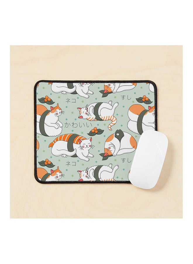 Kawaii Neko Sushi Mouse Pad Multicolour