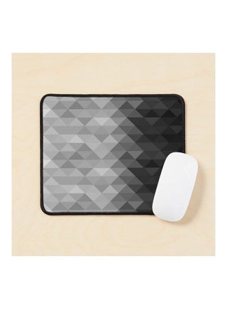 Grayscale Triangle Geometric Squares Pattern Mouse Pad Multicolour - v1643479049/N52502229A_1