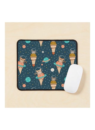 Cats Floating On Ice Cream In Space Mouse Pad Multicolour - v1643479056/N52500450A_1