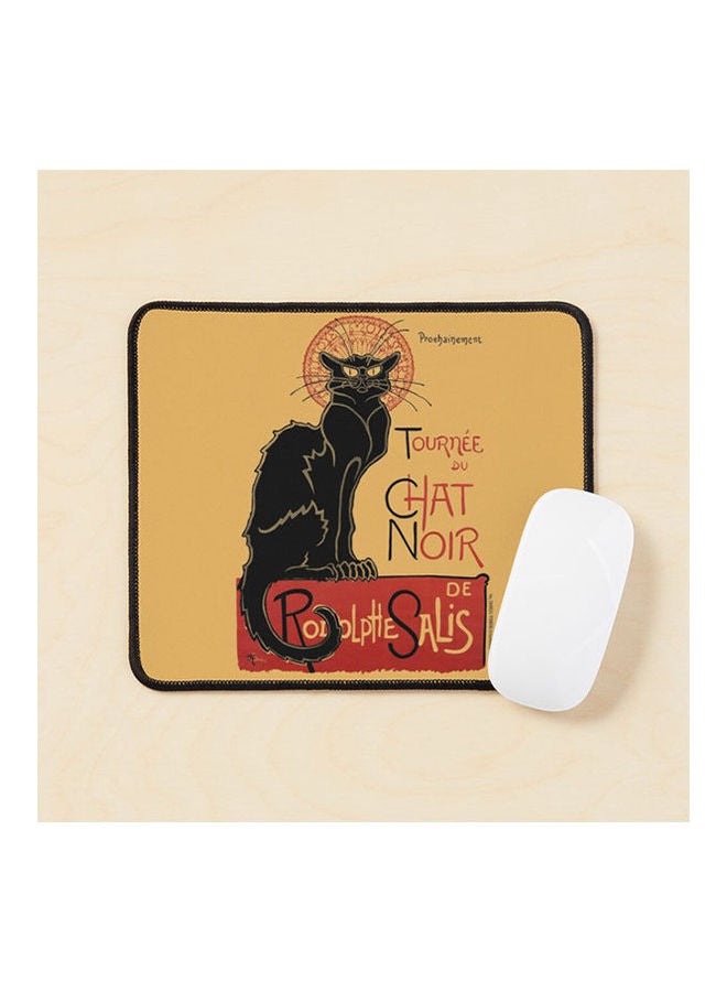 Tourn%C3%A9E Du Chat Noir France Vintage Poster Mouse Pad Multicolour