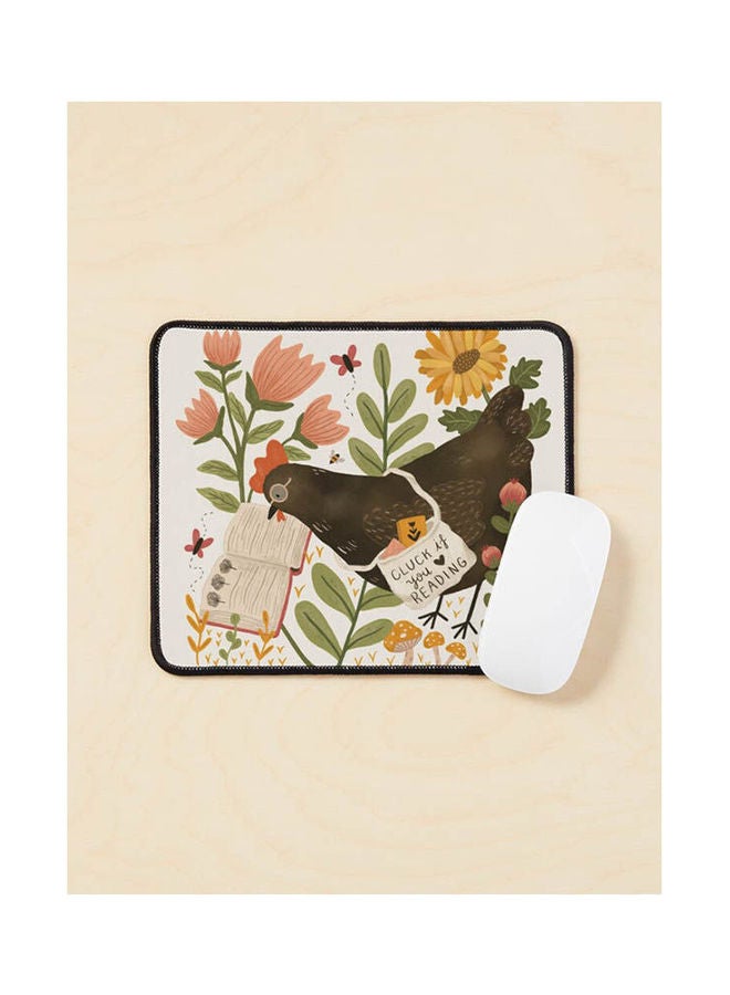 Chicken Reading A Book Mouse Pad Multicolour