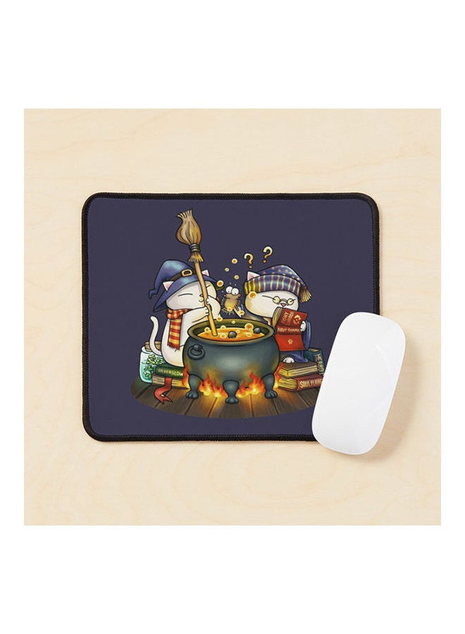 Witch Cat Brew Pot Mouse Pad Multicolour