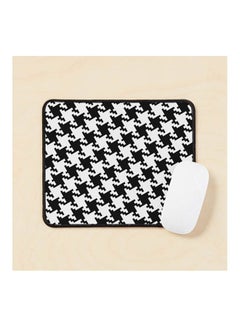 Bold Houndstooth Pied De Poule Pattern Mouse Pad Multicolour