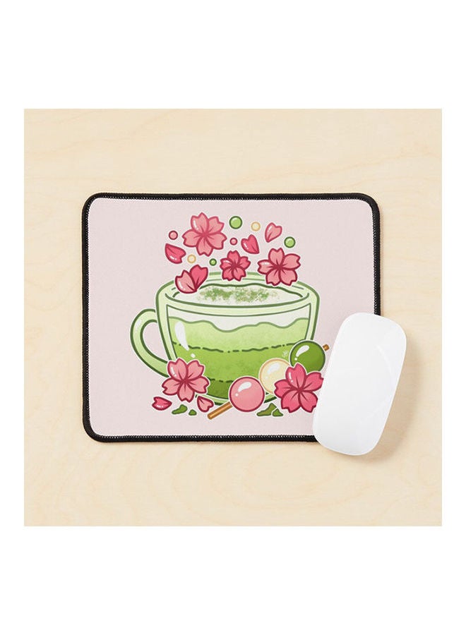Sakura Matcha Tea Mouse Pad Multicolour