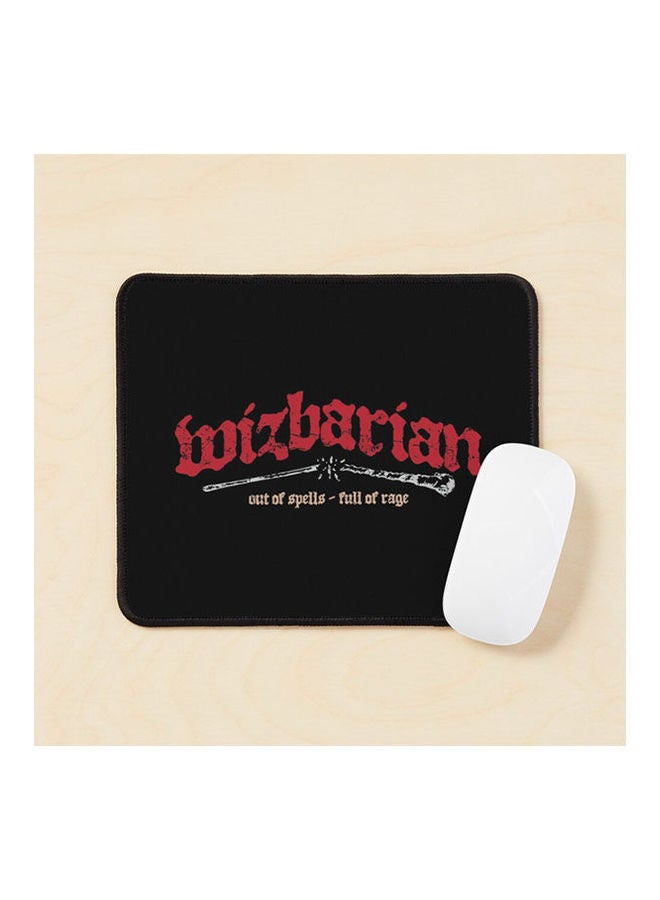Wizbarian Out Of Spells Full Of Rage Wizard Barbarian Mouse Pad Multicolour 