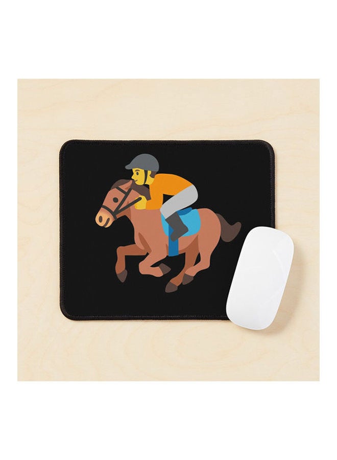 Horse Racing Jockey On Racing Horse Jockey Gift Mouse Pad Multicolour
