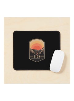 Generic Zion National Park Emblem Patch Logo Mouse Pad Multicolour 