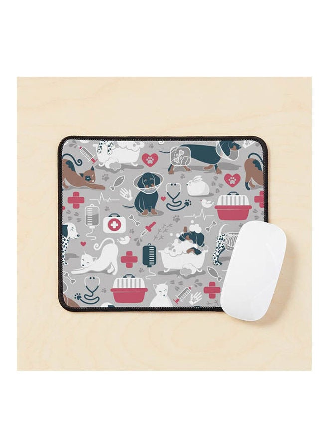 Veterinary Medicine Happy And Healthy Friends  Mouse Pad Multicolour