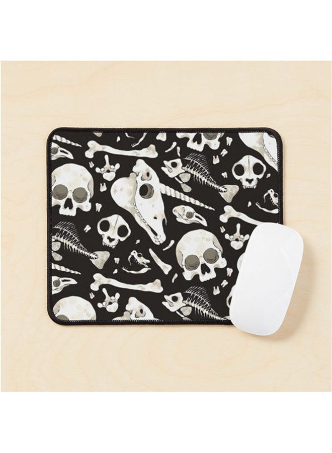 Black Skulls And Bones Wunderkammer Mouse Pad Multicolour