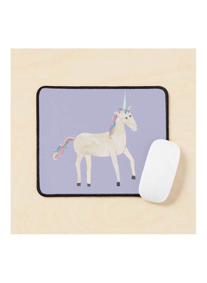 Generic - Unicorn Pattern On Pastel Mouse Pad Multicolour - Image 1