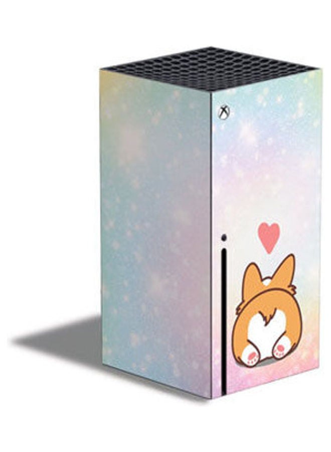 غطاء بتصميم دوامة كورجي جميلة بألوان الباستيل لجهاز إكس بوكس سيريز X