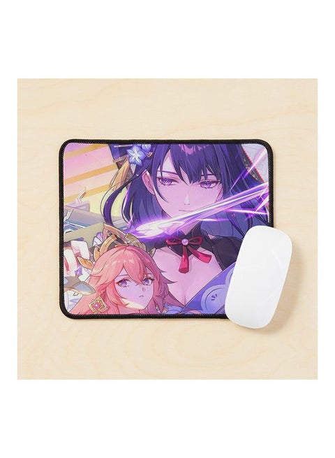 Raiden Shogun And Yae Miko Mouse Pad Multicolour