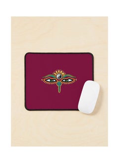 Generic Buddha Eyes Yin Yang Lotus Flower Symbol Wisdom And Enlightenment Mouse Pad Multicolour 