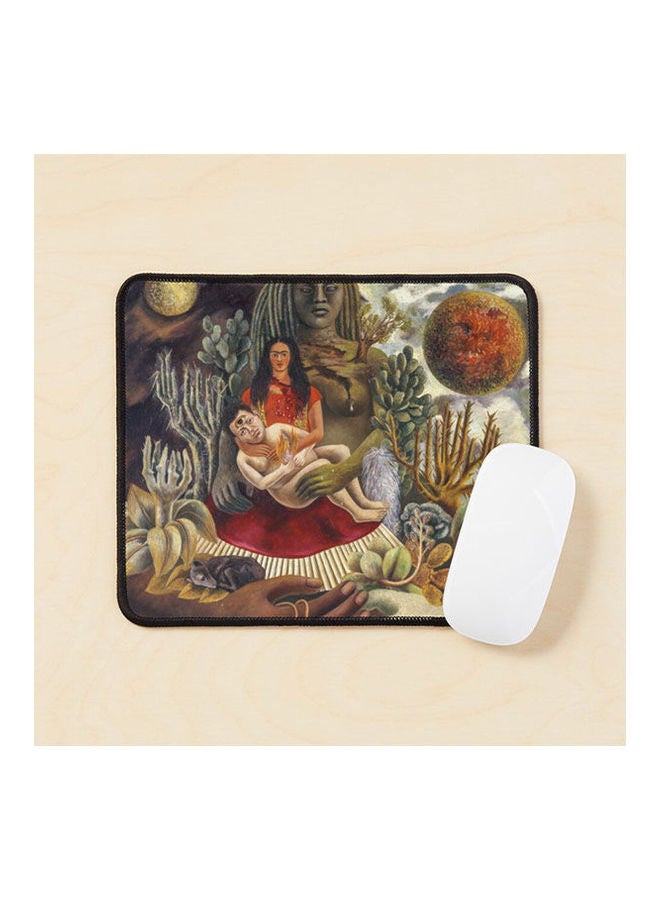 Frida Kahlo The Love Embrace Of The Universe Mouse Pad Multicolour
