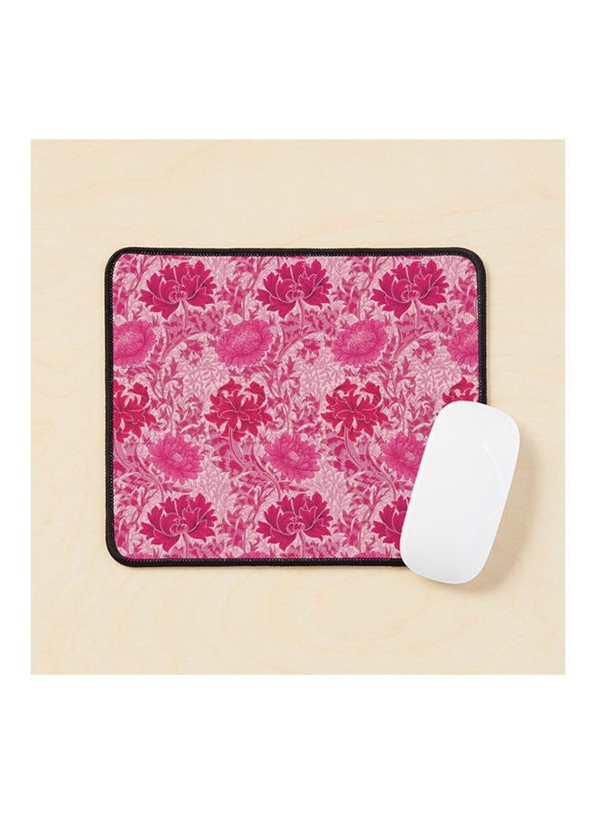 William Morris Chrysanthemums Fuchsia Pink Mouse Pad Multicolour