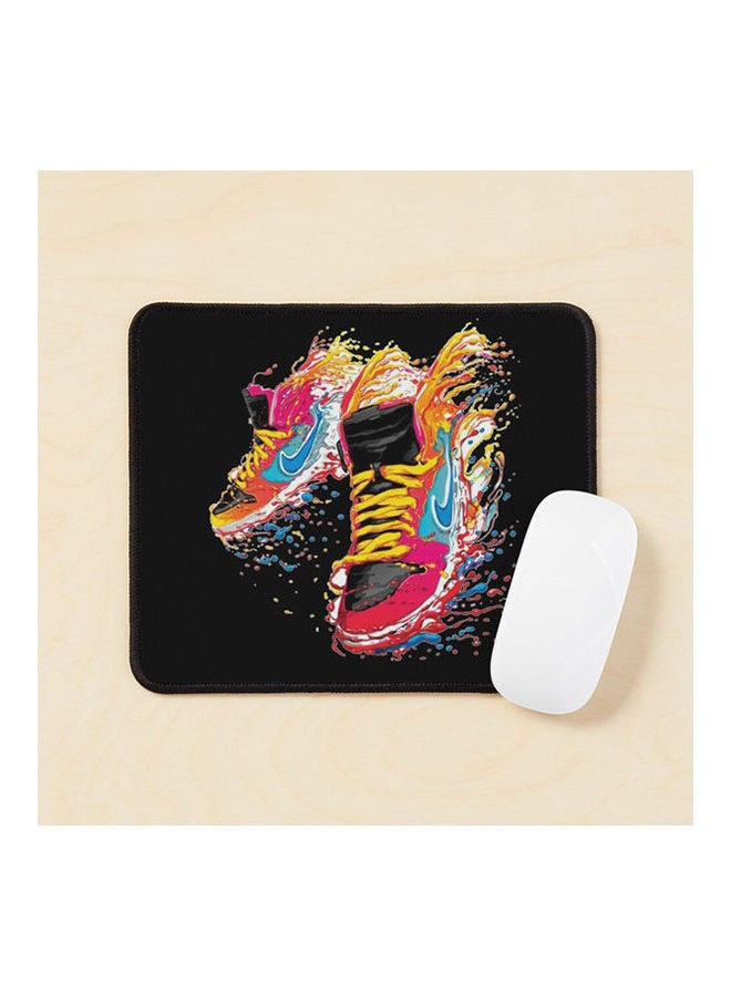 Watercolour Flying Sneakers Mouse Pad Multicolour 