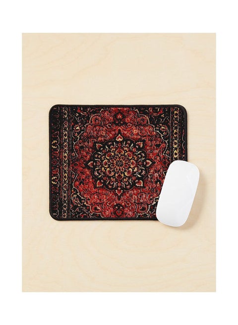 Persian Carpet Look In Rose Mouse Pad Multicolour