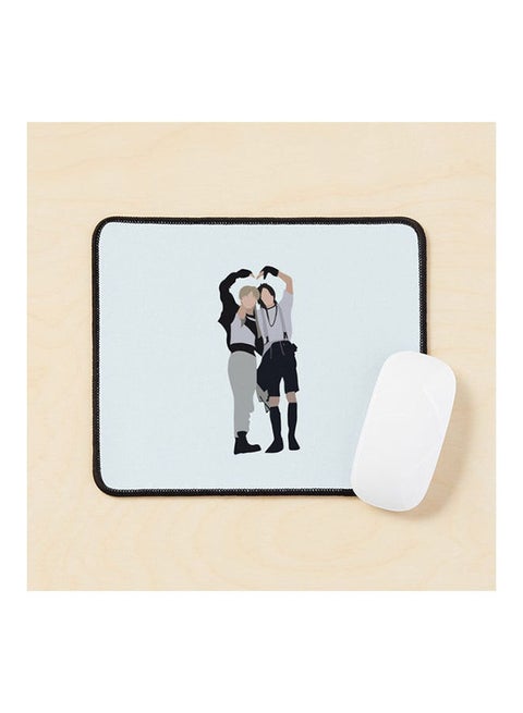 Stray Kids Hyunjin And Felix Heart Digital Illustration Mouse Pad Multicolour