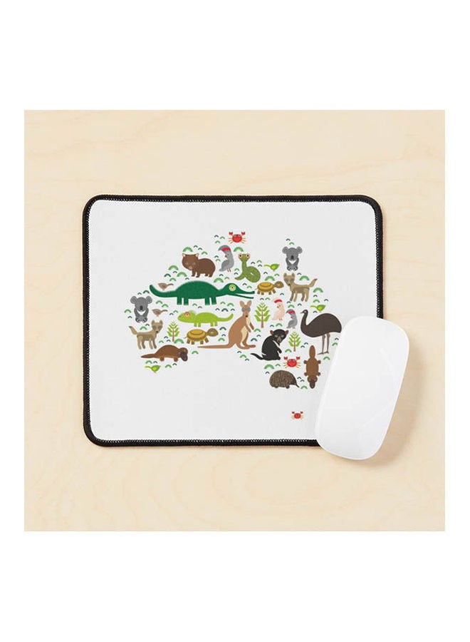 Australian Animal Map Mouse Pad Multicolour