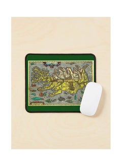 Ancient Viking Map Of Iceland Mouse Pad Multicolour