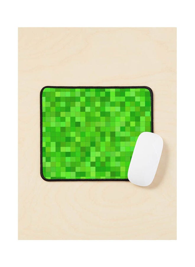 Green Square Pixels Mouse Pad Multicolour