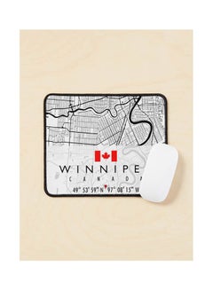 Winnipeg Map Canada Mouse Pad Multicolour