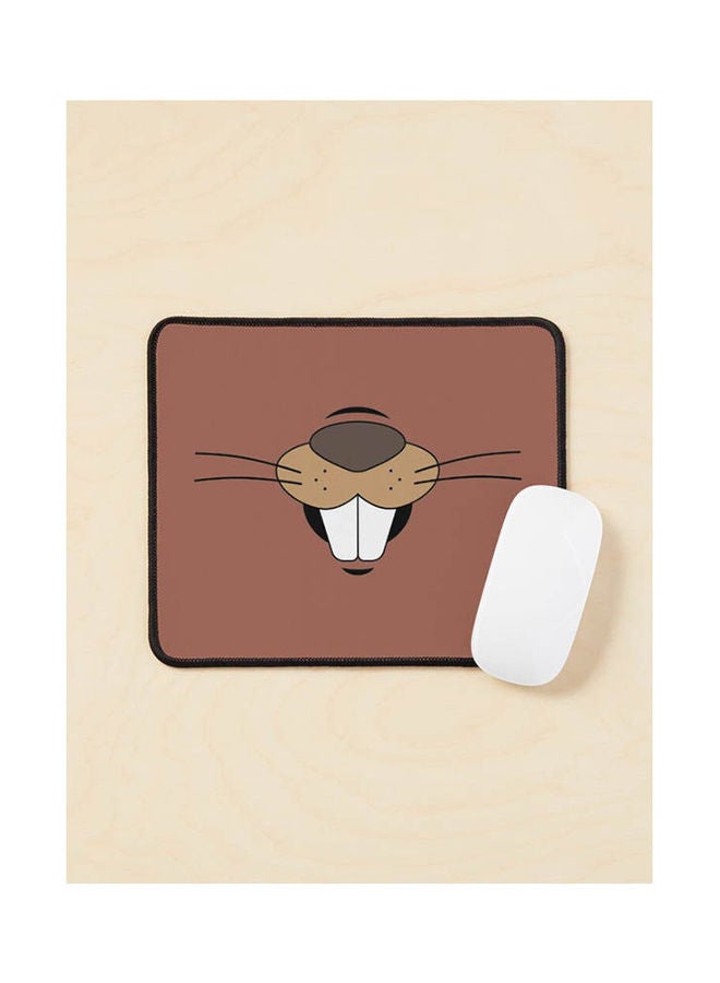 Cute Beaver Mouth Mouse Pad Multicolour