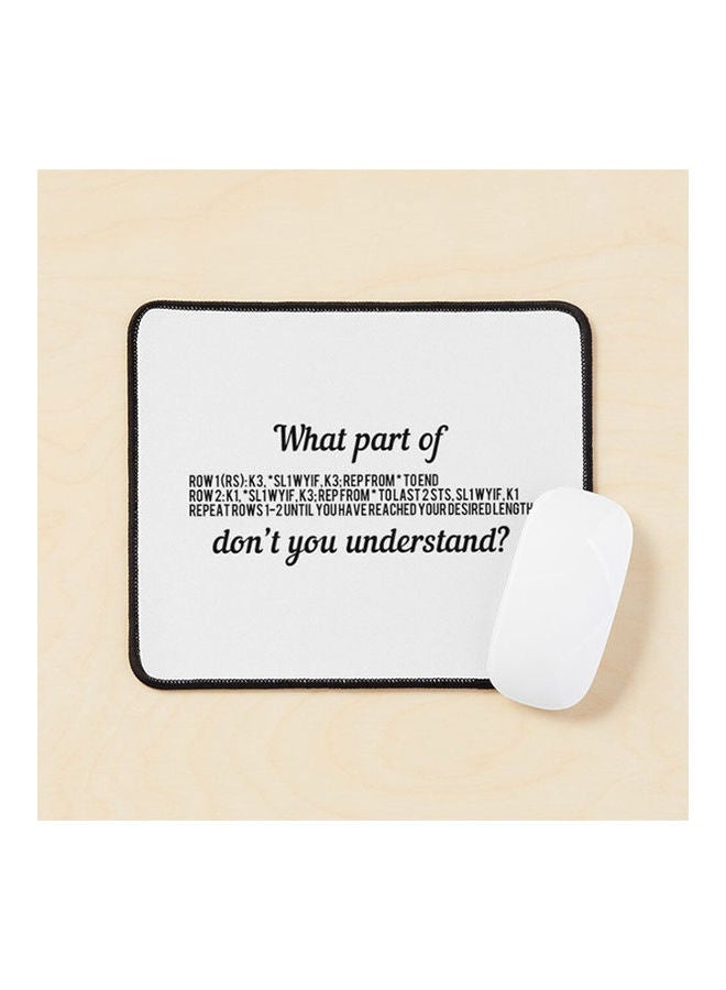 Knitting Jargon Mouse Pad Multicolour 