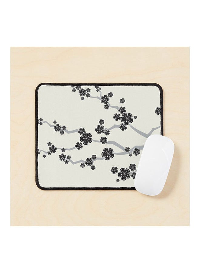 Black Oriental Cherry Blossoms Zen Japanese Sakura Flowers Fatfatin Mouse Pad Multicolour