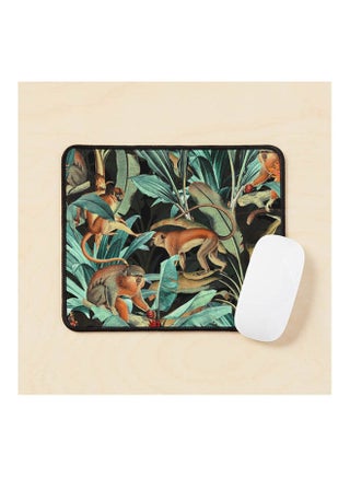Monkey Tropical Jungle Mouse Pad Multicolour - v1643480363/N52495258A_1