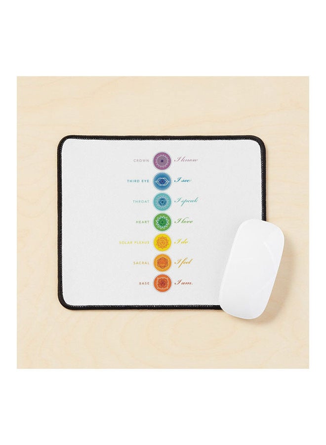 Chakras Affirmations Mouse Pad Multicolour