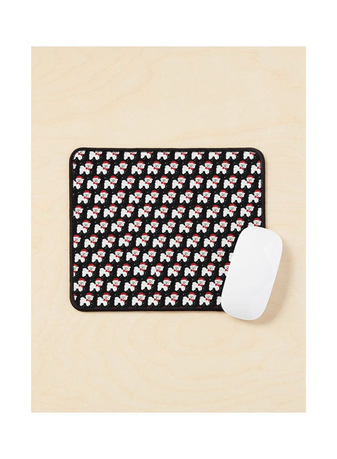 Bichon Frise Dog Santa Christmas Hat Fun Mouse Pad Multicolour 