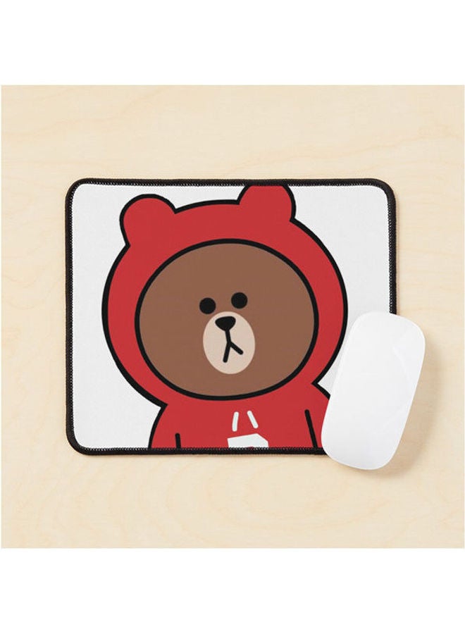 Generic - Cute Brown Bear Hoodie Mouse Pad Multicolour - Image 1