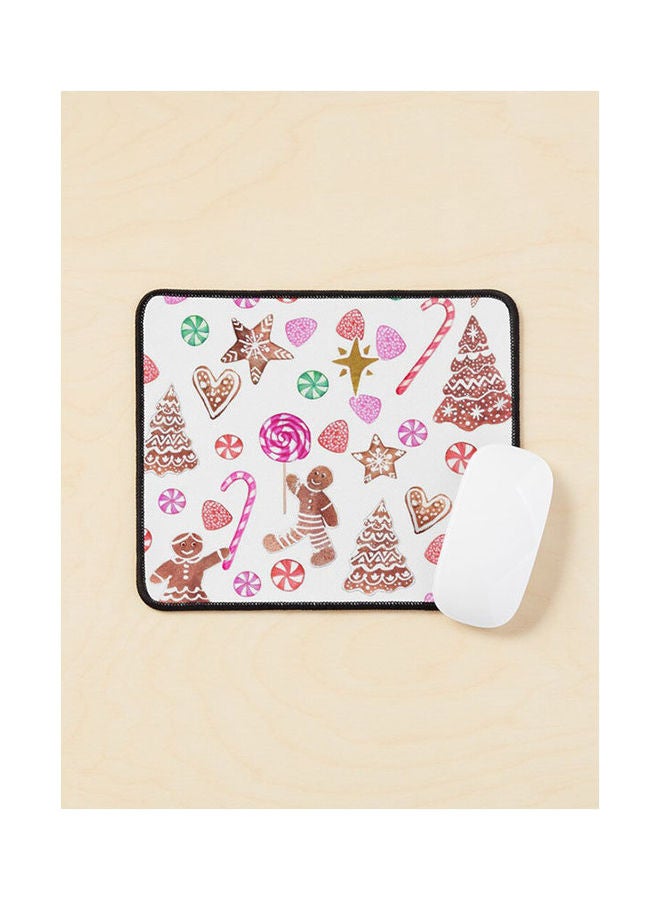 Christmas Gingerbread People Candy Canes And Sweets Mouse Pad Multicolour