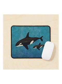 Killer Whale With A Cub In The Night Ocean Mouse Pad Multicolour
