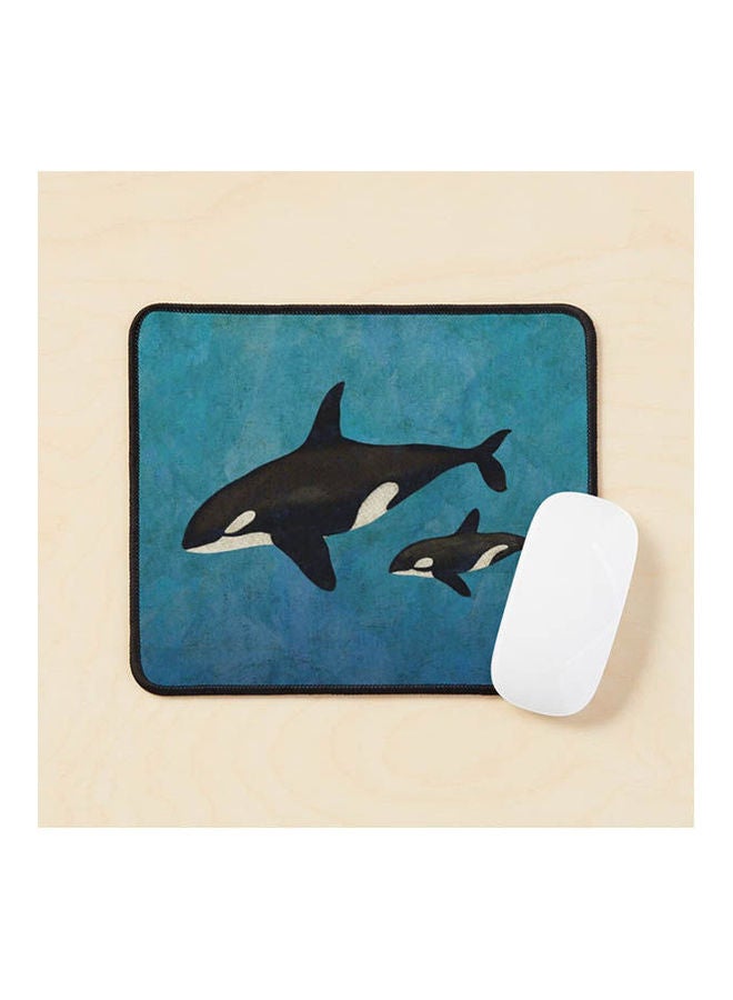 Generic - Killer Whale With A Cub In The Night Ocean Mouse Pad Multicolour - Image 1