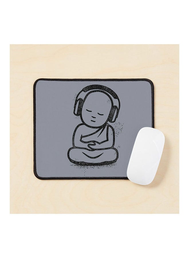 Generic Buddha Headphones Buddhist Monk Dj Mouse Pad Multicolour 