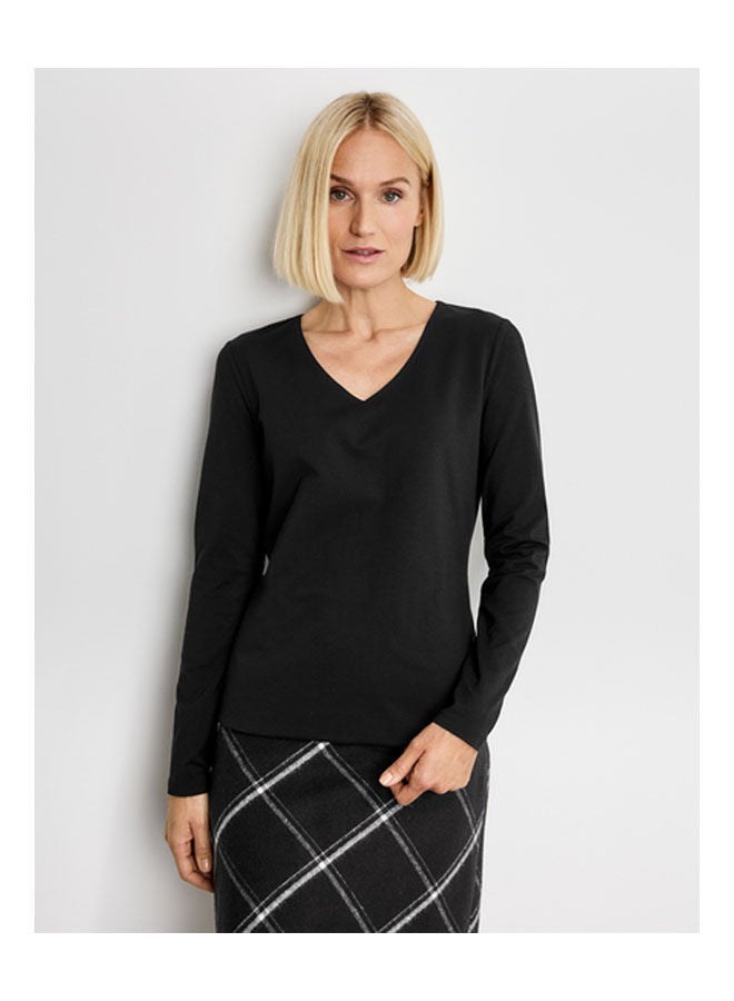 GERRY WEBER Faux Suede Dress Black - Image 1