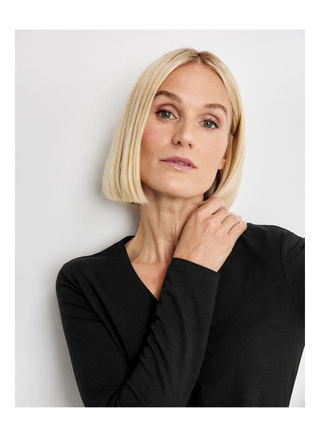 GERRY WEBER Faux Suede Dress Black - Image 4