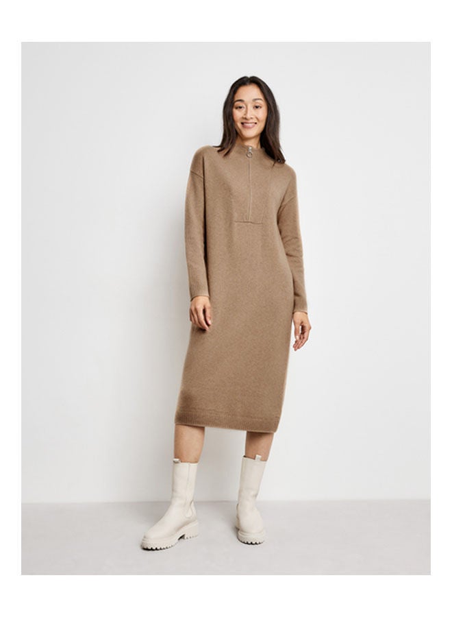GERRY WEBER Knit Dress Brown - Image 1