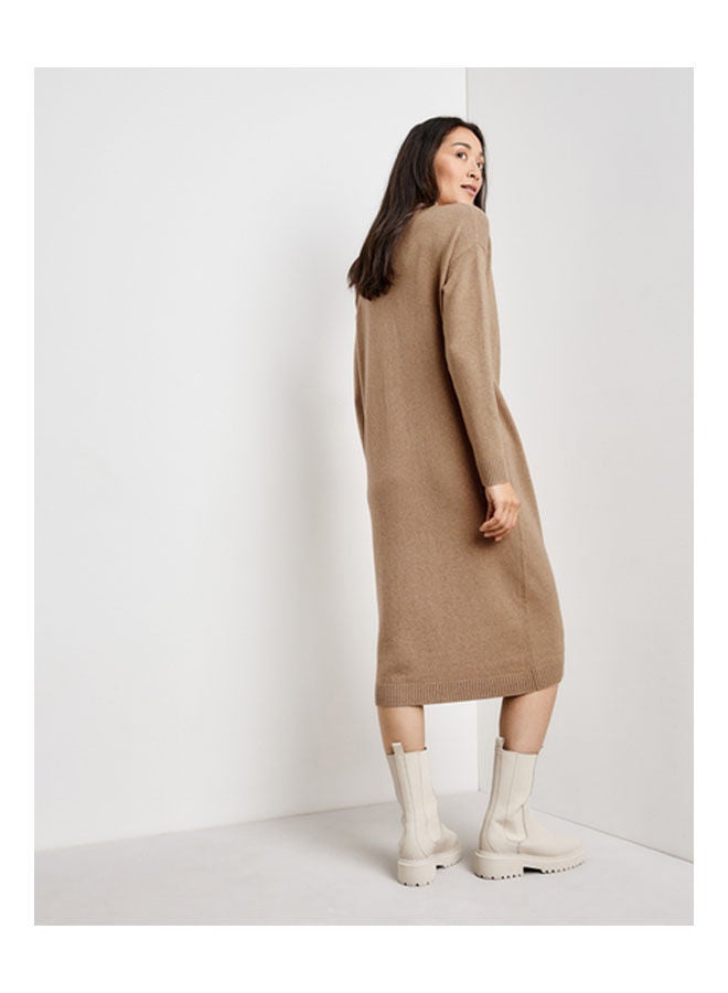 GERRY WEBER Knit Dress Brown - Image 2