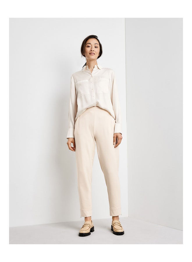 GERRY WEBER Jersey Trousers white  - Image 1