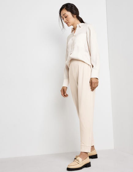 GERRY WEBER Jersey Trousers white  - Image 3